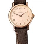 Garrard 9ct Gold Ladies Watch on Leather Watch Strap